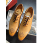 pantofi oxford din piele de vacă premium pentru bărbați - pantofi de rochie vintage brogue cu șireturi, cu detalii complicate gravate pentru ocazii formale