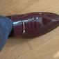 svarte loafers i lakk for menn med metalldekor for formell og fritidsklær