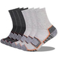 Homme 6 paires Chaussettes Bonneterie Blanc + Noir Gris clair + gris foncé Couleur Coton Hiver Automne