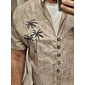 Per uomo Albero di Cocco Piante Tropicali Camicia Camicia hawaiana estiva Camicia Aloha Manica Corta Moda Streetwear Designer All'aperto Vacanza Streetwear Estate Primavera Collo alla coreana Stampato
