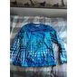 Herr Grafisk Lutning metallisk skjorta T-shirt Långärmad T-shirt 3D-tryck Rund hals Skjorta Vintage Mode Designer Utomhus Dagligen Sport Blå 1 2 Vår & Höst Kläder S M L XL 2XL 3XL 4XL
