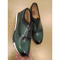 mocassins masculinos de couro bovino premium – design brogue verde e preto, sola acolchoada confortável, sapatos casuais e formais