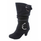 Femmes Bottes Chaussures Femmes Cadeaux de Saint-Valentin Bottes souples Bottes à Talons Soirée Saint-Valentin Travail Bottes Mi-Mollet Boucle Talons Chaton Bout Rond Élégant ancien Occasionnel Marche