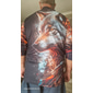 Voor heren Wolf Poloshirts Golfshirt Lange mouw Poloshirt Overhemden met kraag Casual Grappig Vakantiekleding Feestoutfits 3D-afdrukken Knop Herfst winter Rood Blauw Groen