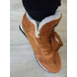 baskets d'hiver en faux suède pour femmes avec doublure en peluche - chaussures à lacets chaudes et décontractées pour temps froid