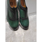 mocassins masculinos de couro bovino premium – design brogue verde e preto, sola acolchoada confortável, sapatos casuais e formais