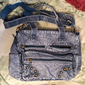 borsa tote multitasche blu denim da donna - borsa a tracolla casual di grande capacità per l'uso quotidiano e i viaggi