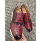 chaussures décontractées à lacets en cuir motif crocodile pour hommes - baskets Oxford confortables pour un usage quotidien