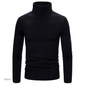 Herren Rollkragenpulli Pullover Kurzer Pullover Gerippt Stricken Normale Oberteile gestrickt Glatt Rollkragen Moderne zeitgenössische Arbeit Freizeitskleidung Bekleidung Winter Wein Schwarz S M L