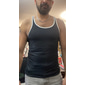 Hombre Camiseta sin mangas Top de punto acanalado Camisa de batidor de esposas Sin Mangas Cuello Barco Verano Bloque de color Tira de pozo Moda Design Músculo Exterior Noche Gimnasia Negro Blanco Rosa