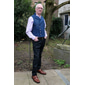 Homme Gilet Vacances Tenue quotidienne Sortir ancien Mode Printemps & Automne Boutons Polyester Confortable Uni Double Boutonnage Col en V Coupe régulière Noir Rose Claire Marine foncé Marron Gilet