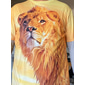 Hombre Graphic Animal León Camiseta Manga Corta Camiseta Impresión 3D Cuello Barco Camisa Vintage Moda Design Exterior Diario Deportes Negro Amarillo Rojo Primavera verano Ropa S M L XL 2XL 3XL