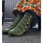 braune Vintage-Stiefeletten im viktorianischen Stil zum Schnüren für Damen mit Knopfdetails und mittlerem Absatz für Cosplay, historische Nachstellungen und den Alltag