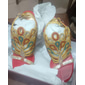 Mulheres Saltos Sandálias Sapatos de vestir Sapatos Brilhantes Casamento Festa Pena de pavão Pedrarias Calcanhar cônico Salto Agulha Peep Toe Elegante Boêmia Vintage Couro Microbiano Fivela Salto