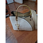 marineblaue und rosa Handtasche für Damen mit Herzquastenanhänger – elegante Umhängetasche und Tragetasche aus Kunstleder für den täglichen Gebrauch