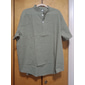 Per uomo Camicia Camicia di lino Camicia popover Camicia Estiva Abbigliamento da spiaggia Camicia con colletto alla coreana Semplice Vacanza Casuale Nero Bianco Giallo Rosa Manica Corta Henley Estate