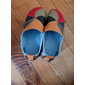mocasini de dama patchwork colorati din imitatie de piele | Pantofi casual cu slip-on cu design cusut manual pentru purtarea zilnică și confort