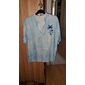 Hombre Camisa camisa de lino Camisa de playa camisa hawaiana Árbol de coco Exterior Vacaciones Azul Real Azul Piscina Verde Trébol Caqui Manga Corta Escote Chino Verano Primavera Ropa Estampado