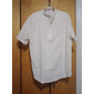 Per uomo Camicia Camicia di lino Camicia popover Camicia Estiva Abbigliamento da spiaggia Camicia con colletto alla coreana Semplice Vacanza Casuale Nero Bianco Giallo Rosa Manica Corta Henley Estate