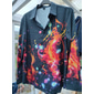 Homme Notes de Musique Chemise Chemise Boutonnée manche longue Artistique Tenue quotidienne Sortir Automne & Hiver Col Rabattu Imprimé Boutonné Jaune Rouge Violet