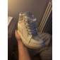Women's White Rhinestone Wedge Sneakers – Faux Leather High Top Platform Shoes for Casual, Party & Streetwear Fashion