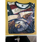 4 de julio de 2026 250º Día de Conmemoración Camiseta de manga corta gráfica patriótica de impresión 3D de hombre bandera americana Veterano cuello redondo