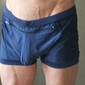 Men's Boxer Swim Shorts Beach Shorts Going out Weekend Soft Comfortable Elastic Waist Zipper Pocket Plain Short Gymnatics Casual Activewear Lake blue Black