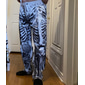 Skelett Punk Abstrakt Herren 3D-Druck Hosen Outdoor Street Wear für die Arbeit Polyester Schwarz Weiß Khaki S M L Hohe Elastizität Hosen
