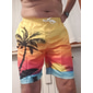 Per uomo Foglia Albero Albero di Cocco Costumi da bagno Pantaloncini da mare Pantaloncini da Surf Misura del girovita medio Hawaiano Boho Casuale Quotidiano Ferie Coulisse con fodera in rete Elastico