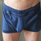 Men's Boxer Swim Shorts Beach Shorts Going out Weekend Soft Comfortable Elastic Waist Zipper Pocket Plain Short Gymnatics Casual Activewear Lake blue Black