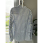 Homens Camisa Social camisa de verão Camisa casual camisa de botão Preto Azul Manga Longa Riscas Lapela Férias Roupa Diária Roupa Algodão 100% Algodão Moda Havaiana Casual