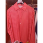 Per uomo Camicia Camicia Estiva Abbigliamento da spiaggia Camicia casual Camicia con Bottoni Rosa intenso Blu Verde Manica Lunga A righe Colletto italiano visibile Vacanza Quotidiano Abbigliamento