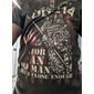 Mens Veteran DD-214 Graphic Henley T-Shirt - 'I Ain't Perfect Old Man' Quote Short Sleeve Tee
