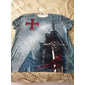 Tricou bărbați Crucerași Unisex Templari Cruce Grafic Imprimat Soldat Tricou Tricou Distressed Mâneci Scurte Tricou 3D Imprimat Bluza cu Guler Rotund Sportiv Designer Casual Exterior Stradă Zilnic