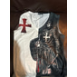 Unisex-Kreuzritter Löwen Templer Kreuz Gothic Horror Grafikdrucks Cross Tanktop Ärmelloses T-Shirt für Männer Ärmelloses T-Shirt 3D-Druck V-Ausschnitt Shirt Basic Klassisch Casual Daily Sport Ausgehen
