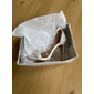 Femmes Chaussures de Mariage Talons à lanières Chaussures de Mariée Perle Stiletto Bout ouvert Classique Faux Cuir Blanche Beige