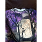 Tricou unisex cu imprimeu grafic cu lună spooky pentru bărbați tricou cu mânecă scurtă tricou cu imprimare 3D cu guler rotund Haine de designer casual mari și înalte zilnic vacanță vin galben roșu