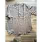 Homme Chemise Chemise Lin Chemise décontractée Chemise en coton Plein Plein Air Hawaïen Noir Blanche Kaki Gris Manche Courte Col V Eté Vêtement Tenue Bouton bas