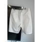 Men's Dress Shorts Zipper Pocket Solid Color Breathable Knee Length Formal Wedding Party Chic & Modern Formal White Navy Blue Micro-elastic