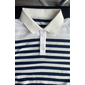 Men's Polo Knit Polo Sweater Business Casual Lapel Short Sleeve Fashion Modern Striped Button Summer Navy Blue Polo