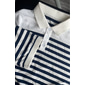 Men's Polo Knit Polo Sweater Business Casual Lapel Short Sleeve Fashion Modern Striped Button Summer Navy Blue Polo