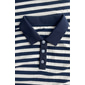 Herre Polo Strikk polo Virksomhet Avslappet Knaphul Kortermet Moderne Formelt Stripet Horisontale strips Knapper Sommer Navyblå Polo