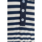 Herre Polo Strikk polo Virksomhet Avslappet Knaphul Kortermet Moderne Formelt Stripet Horisontale strips Knapper Sommer Navyblå Polo