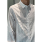 Homme Chemise Chemise en coton et lin Couleur Unie Sport & Loisir Décontracté Blanche Bleu manche longue Col Rabattu Été Printemps & Automne Vêtement Tenue Boutons