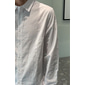 Homme Chemise Chemise en coton et lin Couleur Unie Sport & Loisir Décontracté Blanche Bleu manche longue Col Rabattu Été Printemps & Automne Vêtement Tenue Boutons