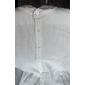 Homens Camisa Social Camisa de linho camisa de botão Camisa casual Branco Manga Curta Côr Sólida Aberto para a Lateral Ao ar livre Botões Roupa 100% Linho Férias Diário