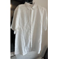 Homens Camisa Social Camisa de linho camisa de botão Camisa casual Branco Manga Curta Côr Sólida Aberto para a Lateral Ao ar livre Botões Roupa 100% Linho Férias Diário