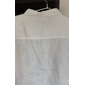 Homens Camisa Social Camisa de linho camisa de botão Camisa casual Branco Manga Curta Côr Sólida Aberto para a Lateral Ao ar livre Botões Roupa 100% Linho Férias Diário