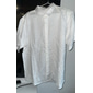 Homens Camisa Social Camisa de linho camisa de botão Camisa casual Branco Manga Curta Côr Sólida Aberto para a Lateral Ao ar livre Botões Roupa 100% Linho Férias Diário