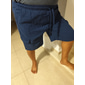 Per uomo Shorts Shorts di Lino Pantaloncini Estivi Shorts da Spiaggia Coulisse Elastico in vita Multi-tasche Semplice Lunghezza al ginocchio All'aperto Spiaggia Hawaiano Casual Verde militare Nero